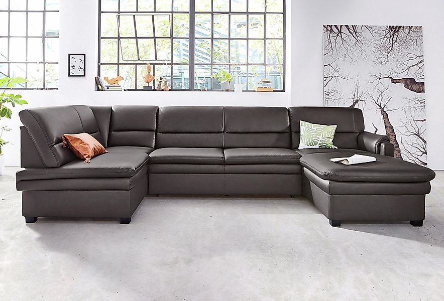 sit&more Wohnlandschaft "Pisa U-Form" mit Federkern, wahlweise mit Bettfunk günstig online kaufen