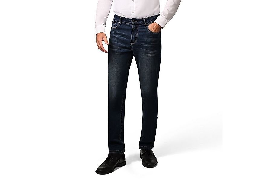 Hirschthal Regular-fit-Jeans Herren Jeans Dunkelblaue Denim Jeans im modern günstig online kaufen