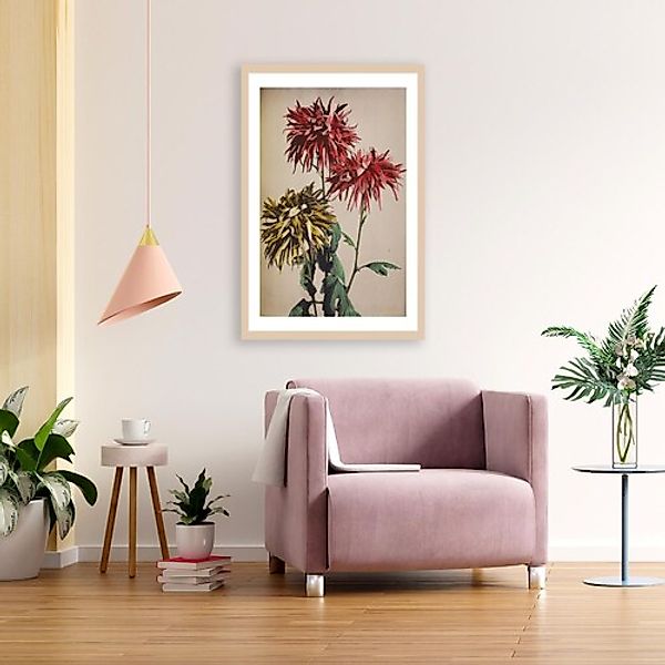 queence Bild mit Rahmen "Lina" Pflanze Premium Rahmenbild günstig online kaufen