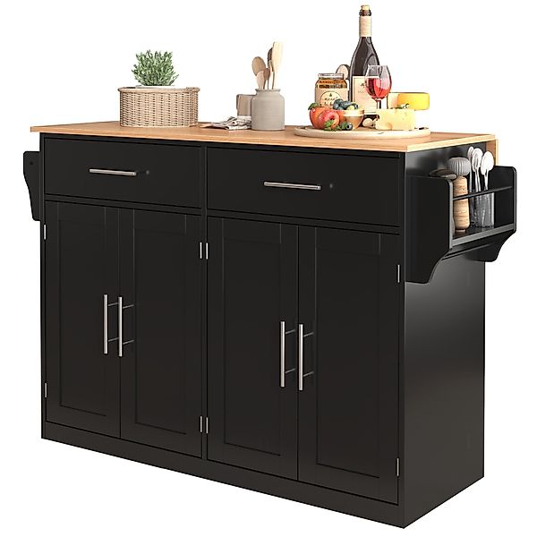 Merax Küchenwagen mit erweiterbarer Arbeitsplatte, (120x46(70)x91 günstig online kaufen