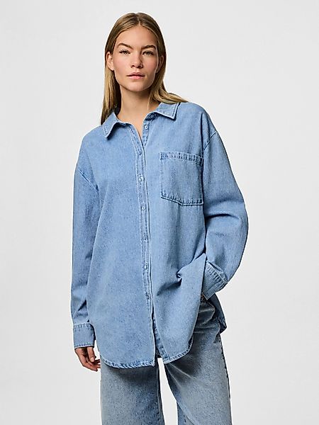 pieces Jeansbluse PCMAISIE LS DENIM SHIRT günstig online kaufen