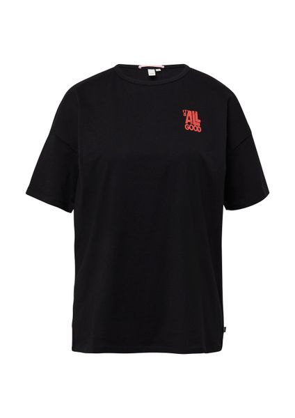 QS Kurzarmshirt T-Shirt Boyfriend-Shirt mit Front- günstig online kaufen