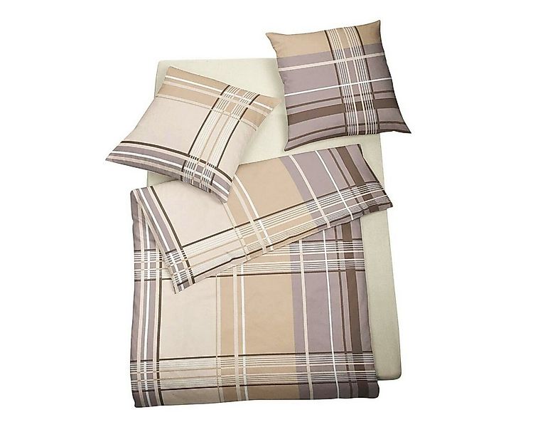 BETTWARENSHOP Bettwäsche Streifen beige, Biber, 2 teilig, herrlich weich un günstig online kaufen