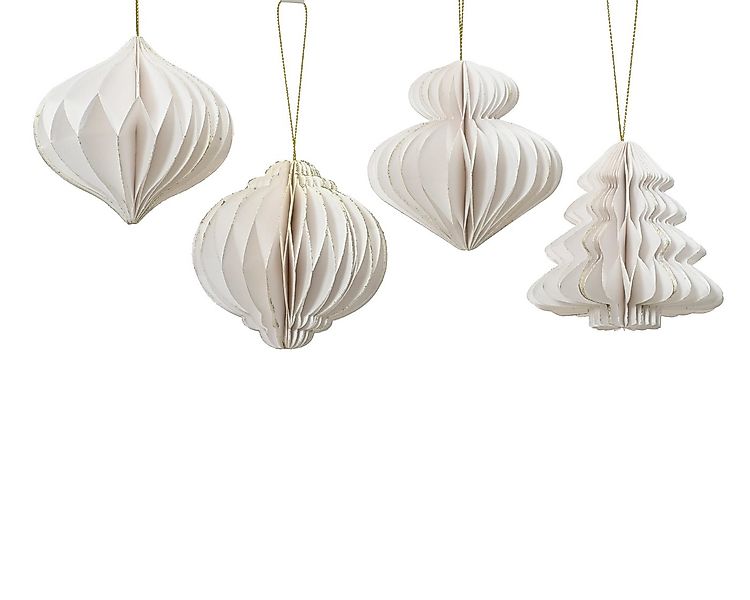 Kaemingk Wabendekoration, Wabenfigur 8x8cm Papier Weiß 1 Stück sortiert günstig online kaufen