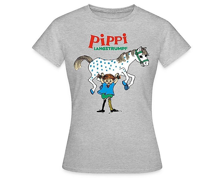 Spreadshirt T-Shirt Pippi Langstrumpf Pippi Hebt Kleiner Onkel Frauen T-Shi günstig online kaufen