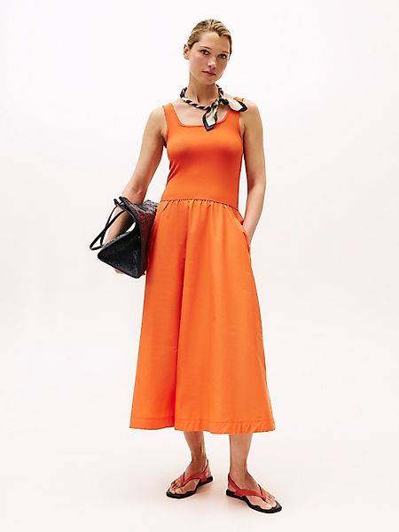 Tommy Hilfiger A-Linien-Kleid 5X2 RIB MIDI günstig online kaufen