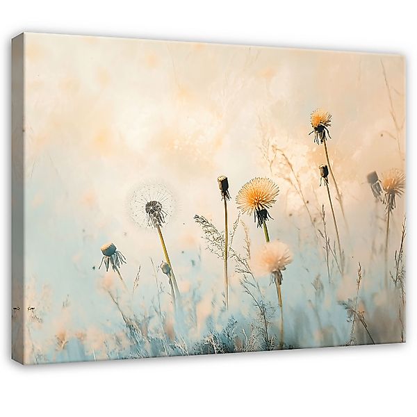Wallarena Leinwandbild Blumen Abstrakt Beige Modern günstig online kaufen