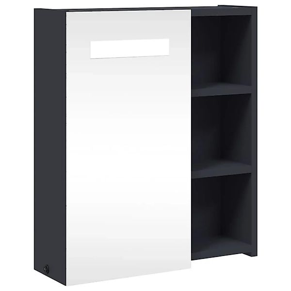 vidaXL Spiegelschrank mit LED-Beleuchtung Grau 45x13x52 cm 357966 günstig online kaufen