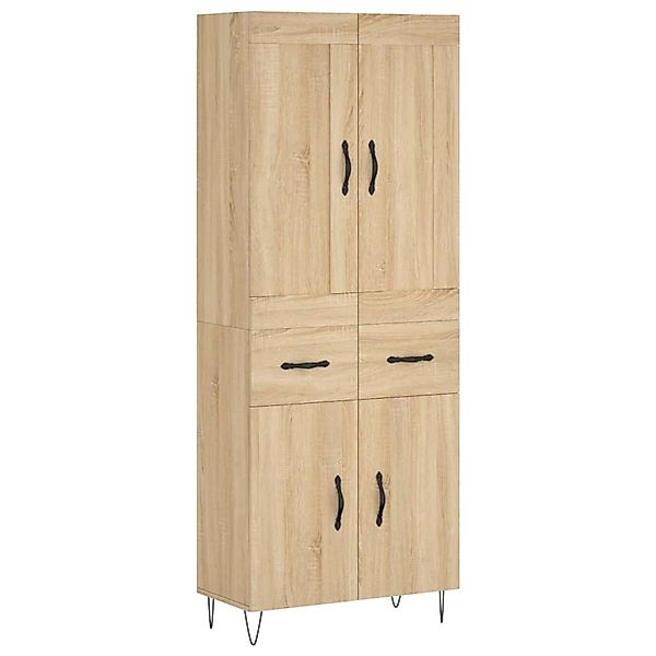 vidaXL Highboard Sonoma-Eiche 69,5x34x180 cm Holzwerkstoff 3199908 günstig online kaufen