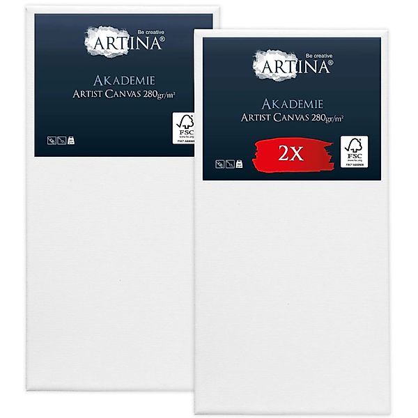 Artina Keilrahmen Leinwand Akademie 50x100cm 2er Set günstig online kaufen