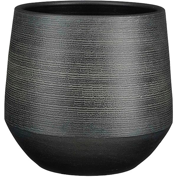 Mica Decorations Übertopf Evora Ø 30 cm x 28 cm Schwarz günstig online kaufen