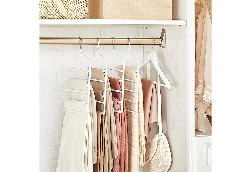 SONGMICS Kleiderbügel CRI034W02, (4-tlg), Hosenbügel platzsparend, 4er Set, günstig online kaufen