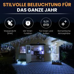 Gartenpirat LED-Lichterkette Eisregen LED-Beleuchtung Weihnachtsdeko für günstig online kaufen