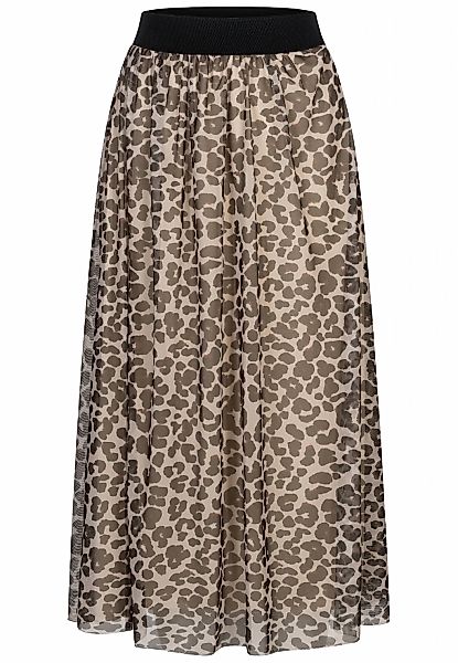 CLOUD 5IVE Sommerrock "CLOUD 5IVE Longform Rock mit Leoprint und Gummiband" günstig online kaufen