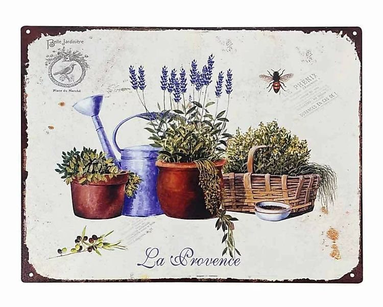 Blechschild Lavender La Provence Dekoschild Lavendel Nostalgie 25x33cm günstig online kaufen