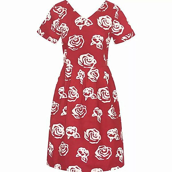 Bio Kleid - Verona - Roses Red & Rays Black günstig online kaufen