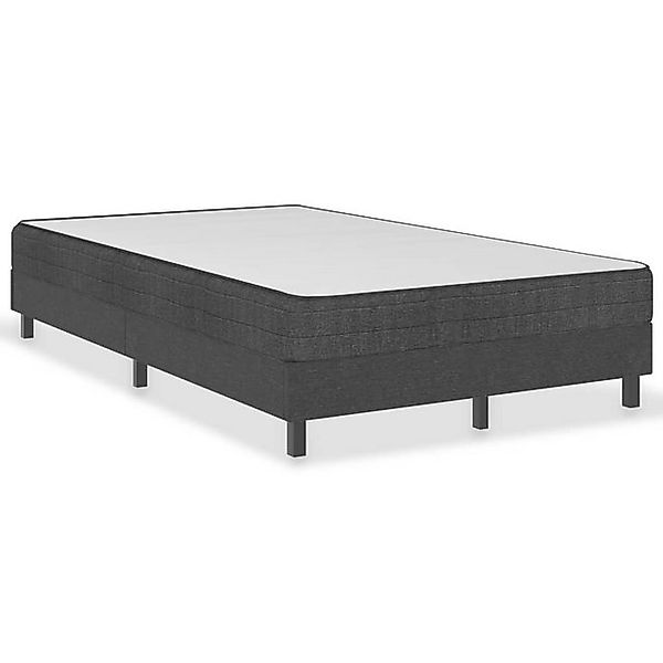 vidaXL Boxspringbett Boxspringbett Dunkelgrau Stoff 120x200 cm Bett Bettrah günstig online kaufen