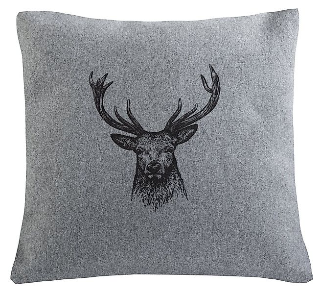 Kissenhülle TROPHY, Grau, Motiv, Kunstfaser, 40 x 40 cm, (1 Stück) günstig online kaufen