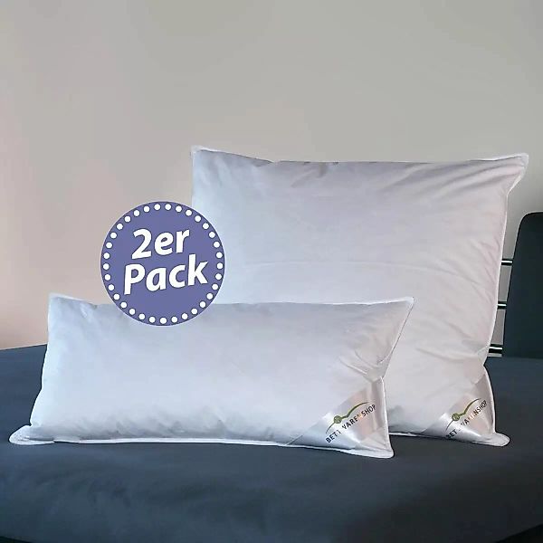 BettwarenShop Doppelpack 3-Kammer-Kissen Premium Aussen 90% Daunen, 10% Fed günstig online kaufen