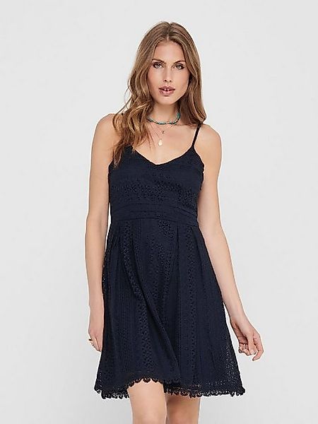 ONLY Trägerkleid ONLHELENA LACE S/L SHORT DRESS WVN mit Spitzen-Detail günstig online kaufen