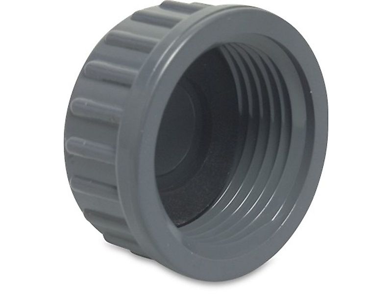 Profec Gewindefitting Gewindekappe PVC-U - 10 bar, grau, 1 1/2 Zoll IG günstig online kaufen