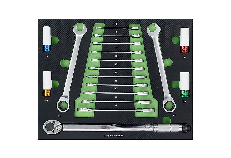 TRUTZHOLM Werkzeugset Profi Werkstattwagen Einlage Knarren-Ring-Maulschlüss günstig online kaufen