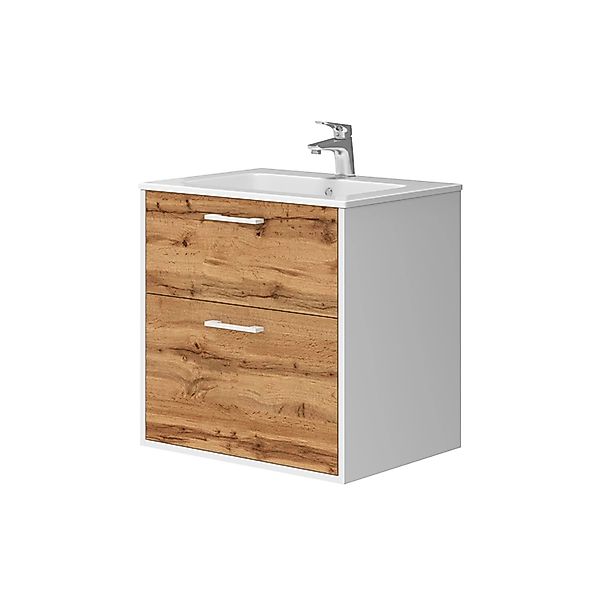 Vicco Badmöbel-Set Lanco, Weiß/Goldkraft Eiche, 61 günstig online kaufen