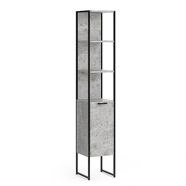 Vicco Hochschrank Fyrk, Beton/Schwarz, 33 x günstig online kaufen