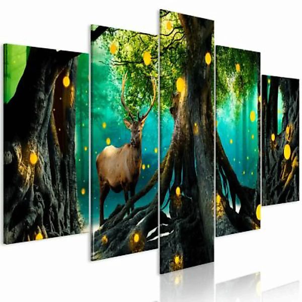 artgeist Wandbild Enchanted Forest (5 Parts) Wide mehrfarbig Gr. 200 x 100 günstig online kaufen