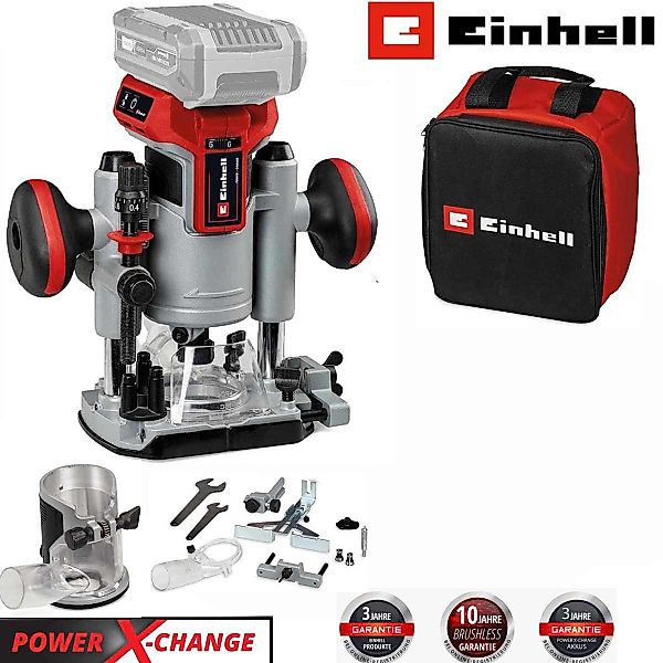 Einhell Akku-Fräse Professional 18V Akku-Oberfräsen-Kantenfräsen-Set TP-RO günstig online kaufen