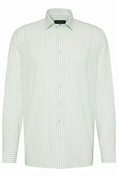 bugatti Streifenhemd 9150-58508A 100 % Baumwolle Modern FIt Kent-Kragen günstig online kaufen