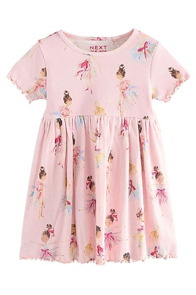 Next Jerseykleid Kurzärmeliges, geripptes Jersey-Kleid (1-tlg) günstig online kaufen