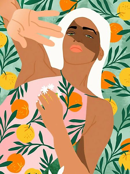 Poster / Leinwandbild - Summer In The Orange Grove günstig online kaufen