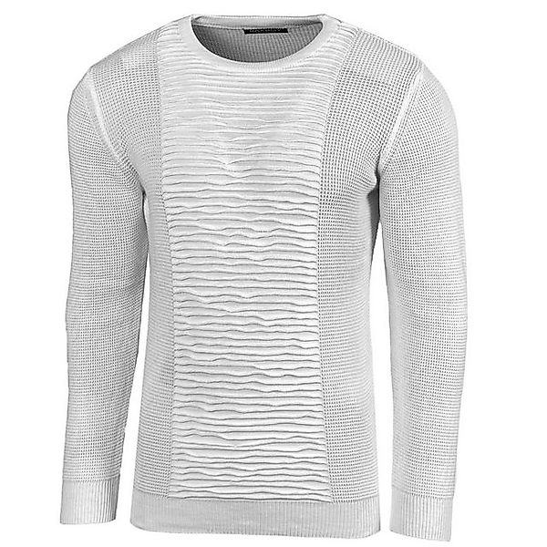 Baxboy Strickpullover Baxboy Strickpullover Herren Two Tone Rundhals Pullov günstig online kaufen