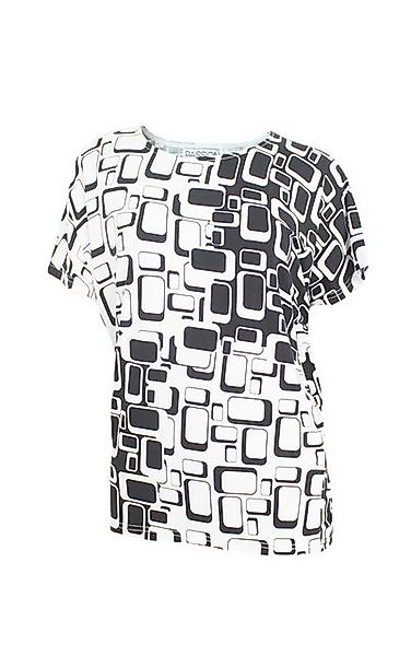 Passioni T-Shirt mit Schwarz-Weiß Geometrischem Print günstig online kaufen