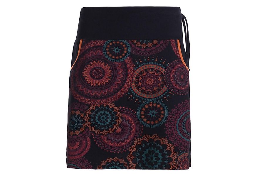 Vishes Minirock Kurzer Damen Baumwoll-Rock Taschen-Rock Mini-Röcke Mandala günstig online kaufen