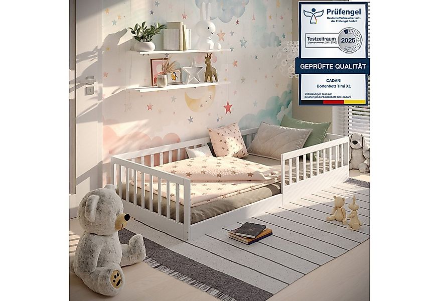 CADANI Kinderbett CADANI Timi Kinderbett 90x200 cm weiß (abnehmbarer Rausfa günstig online kaufen