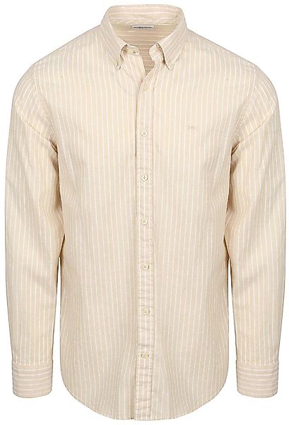 McGregor Hemd Cotton Linen Streifen Ecru - Größe XL günstig online kaufen