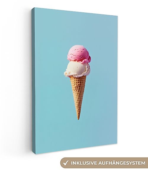OneMillionCanvasses® Leinwandbild Schaufel Eiscreme - Kegel günstig online kaufen