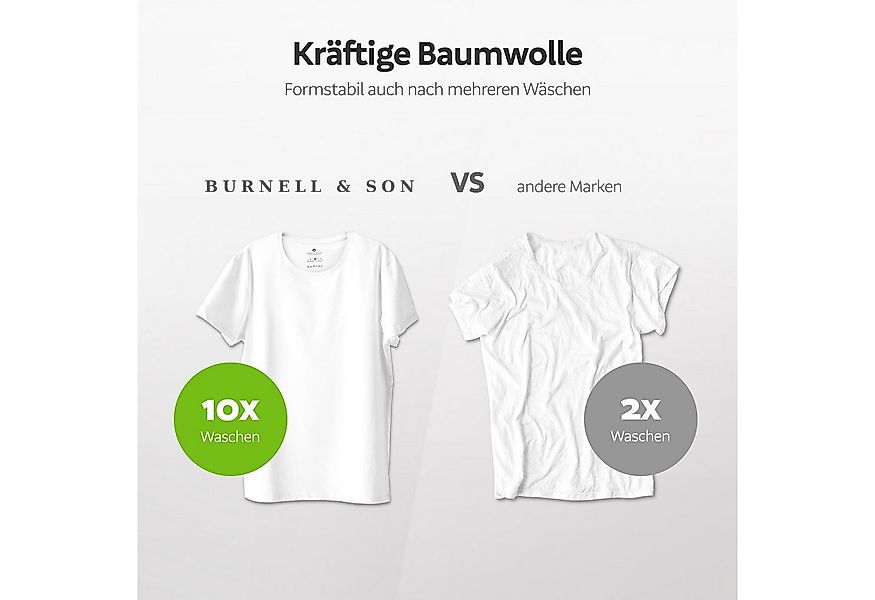 Burnell & Son T-Shirt Tshirt Herren aus 100% Baumwolle Regular Fit Basic Mä günstig online kaufen