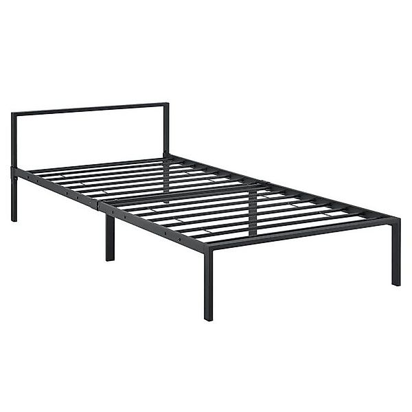 en.casa Metallbett, »Imatra« Bettgestell Stahlrahmen 90 x 200 cm Schwarz günstig online kaufen