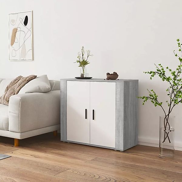 Vidaxl Sideboard Grau Sonoma 80x33x70 Cm Holzwerkstoff günstig online kaufen