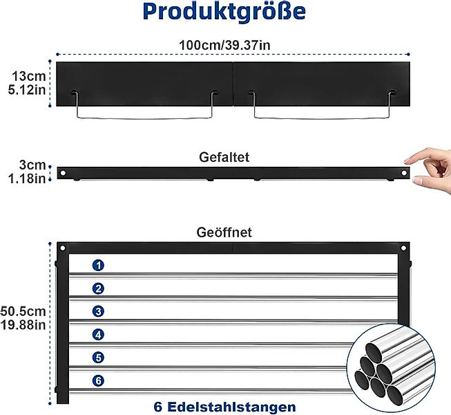 PRIISF Flügelwäschetrockner Wandtrockner Heizkörper Wandwäschetrockner Wäsc günstig online kaufen