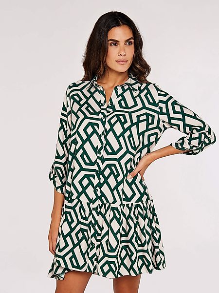Apricot Minikleid Geo Print Tiered Shirt günstig online kaufen