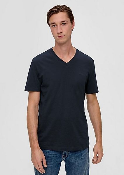 s.Oliver T-Shirt T-Shirt V-Ausschnitt, kurzarm, Baumwolle, einfarbig günstig online kaufen