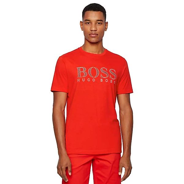 Boss Coloured Logo Kurzarm T-shirt S Medium Red günstig online kaufen