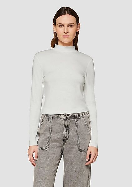 s.Oliver Langarmshirt T-Shirt Schmal geschnittenes Langarmshirt aus Viskose günstig online kaufen
