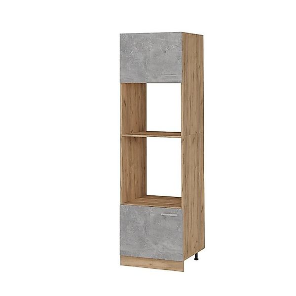 Vicco Mikrowellenumbauschrank R-Line, Beton/Goldkraft Eiche, 60 günstig online kaufen