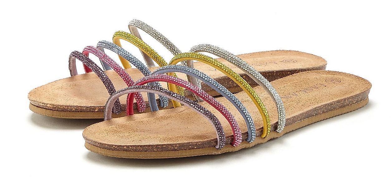 LASCANA Mule, Sandale, offener Schuh, Sommerschuh, Pantolette mit Lederante günstig online kaufen