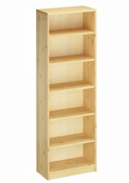 Erst-Holz® Bücherregal verschiedene Farben Kiefer Massivholz 180x60 natur günstig online kaufen